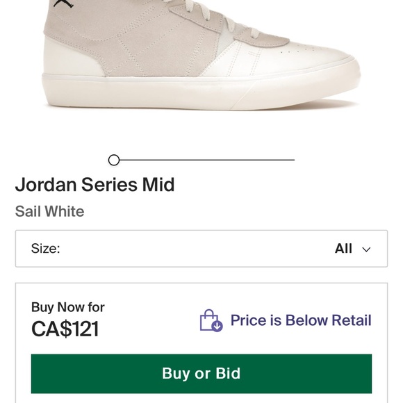 Jordan’s Series Mid Sail White Mens Sz 9 - Picture 5 of 5